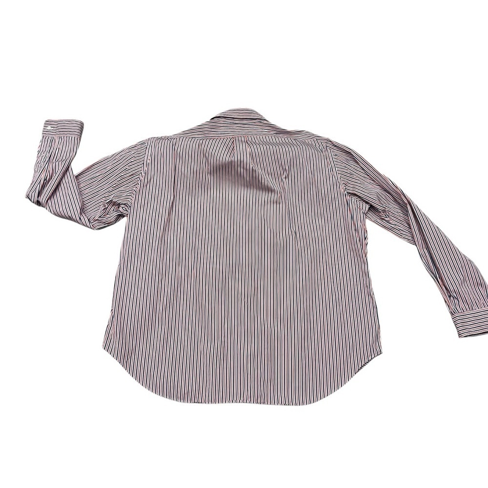 Vintage Ralph Lauren Striped Cotton Red Blue Button Down Shirtt XXL - Picture 7 of 7
